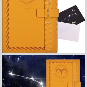 Aries Zodiac Leather Journal